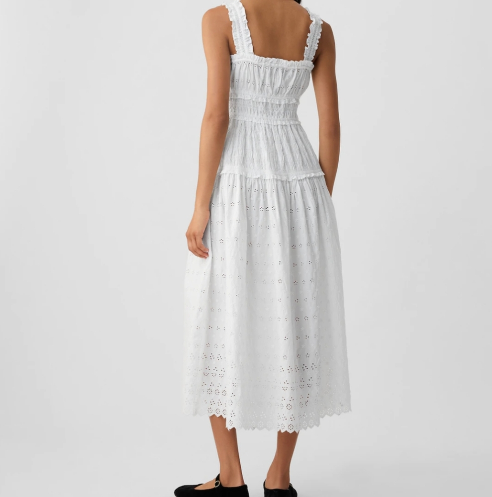 Doen GAP White Eyelet Cotton Maxi Dress - Picture 2 of 16